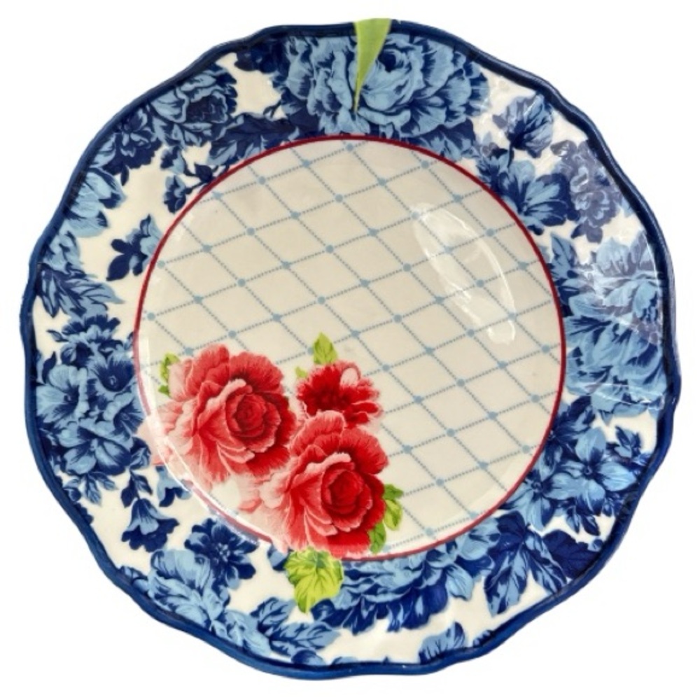 💐 Pioneer Woman Heritage Floral Rose 4 Dinner Plates - Picture 6 of 13